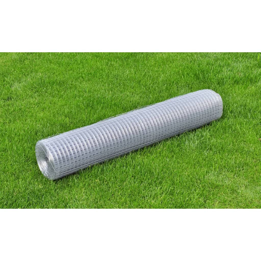 Drahtzaun Für Hühner Verzinkter Stahl 10x1 M Silbern