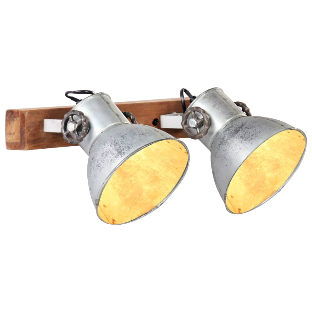 Wandlampe Industriestil Silbern 45x25 Cm E27