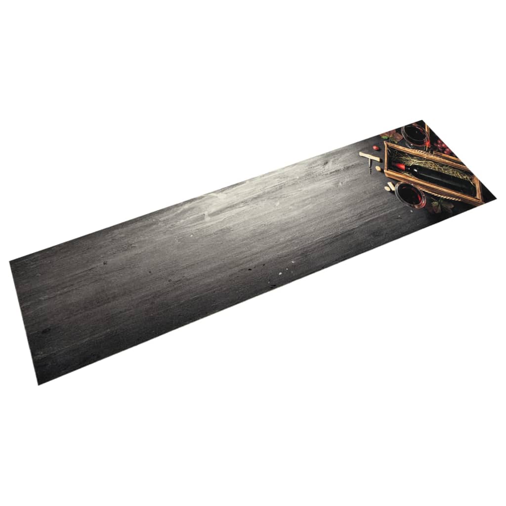 Küchenteppich Waschbar Weinflasche 60x300 Cm Samt