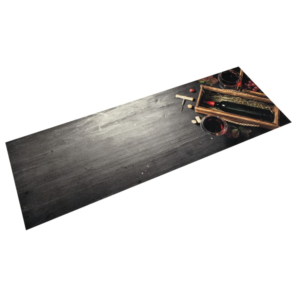 Küchenteppich Waschbar Weinflasche 60x180 Cm Samt