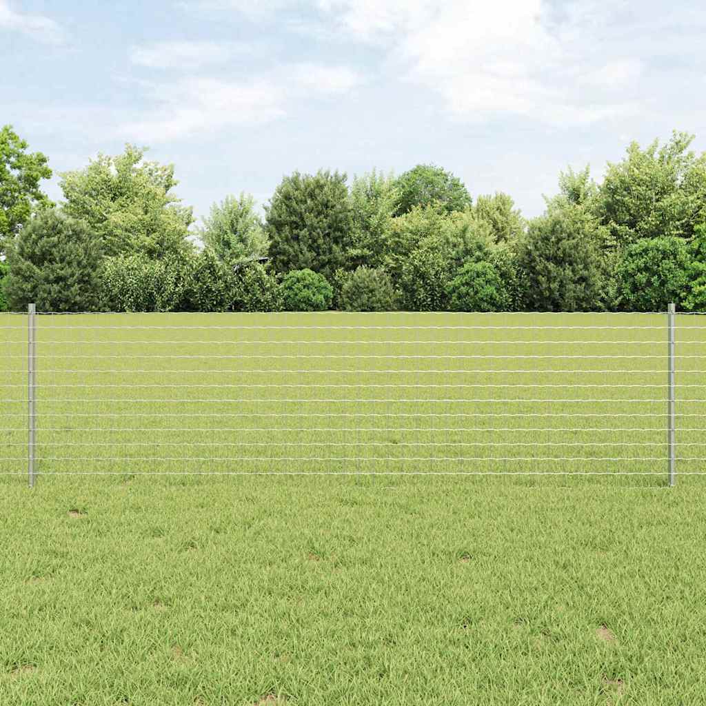 Zaunpfosten 5 Pcs Silber 60 Cm Stahl