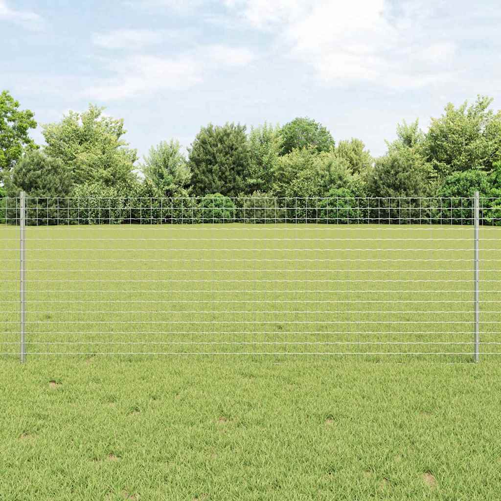 Zaunpfosten 44 Pcs Silber 120 Cm Stahl