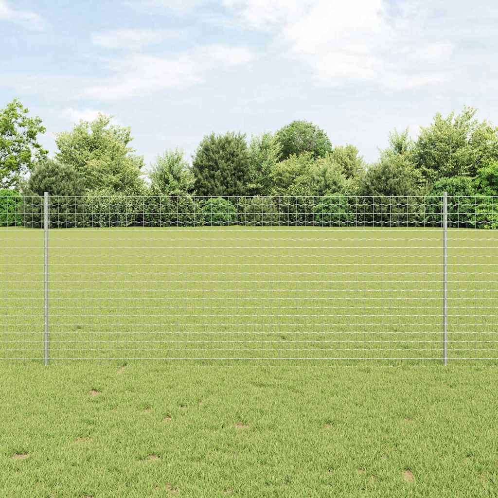 Zaunpfosten 5 Pcs Silber 100 Cm Stahl