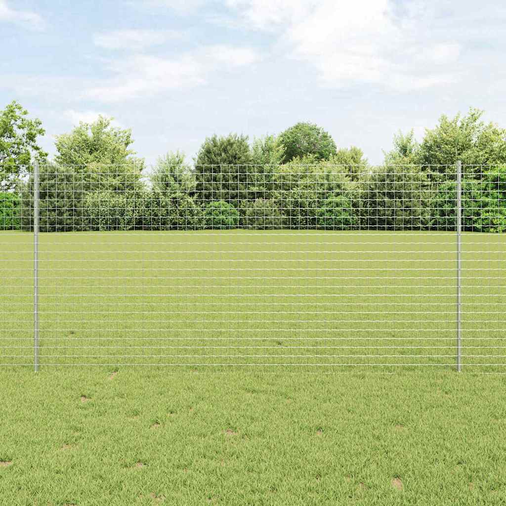 Zaunpfosten 5 Pcs Silber 120 Cm Stahl