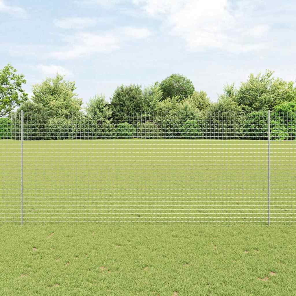Zaunpfosten 5 Pcs Silber 140 Cm Stahl