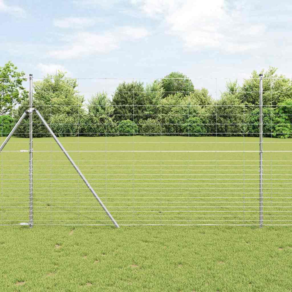 Feldzaun Silber 25 X 1,6 M Verzinkter Stahl