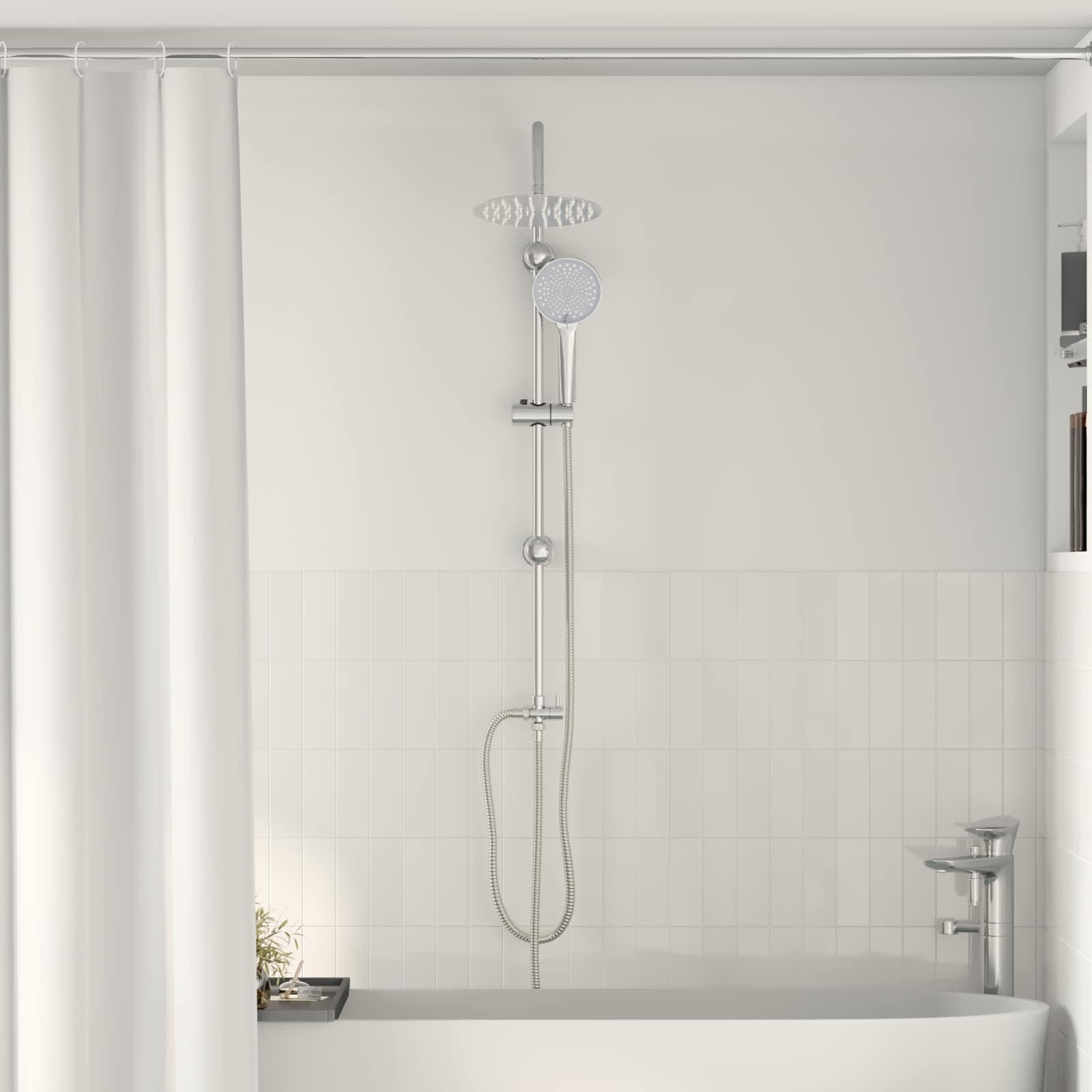 Duschsystem Silber 47 X 20 X 95 Cm Edelstahl