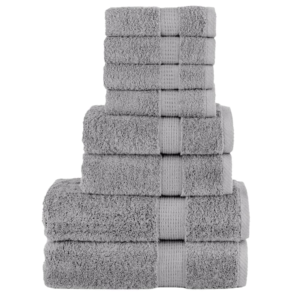 8 Tlg. Premium-handtuch-set Solund Grau 600 G/m²