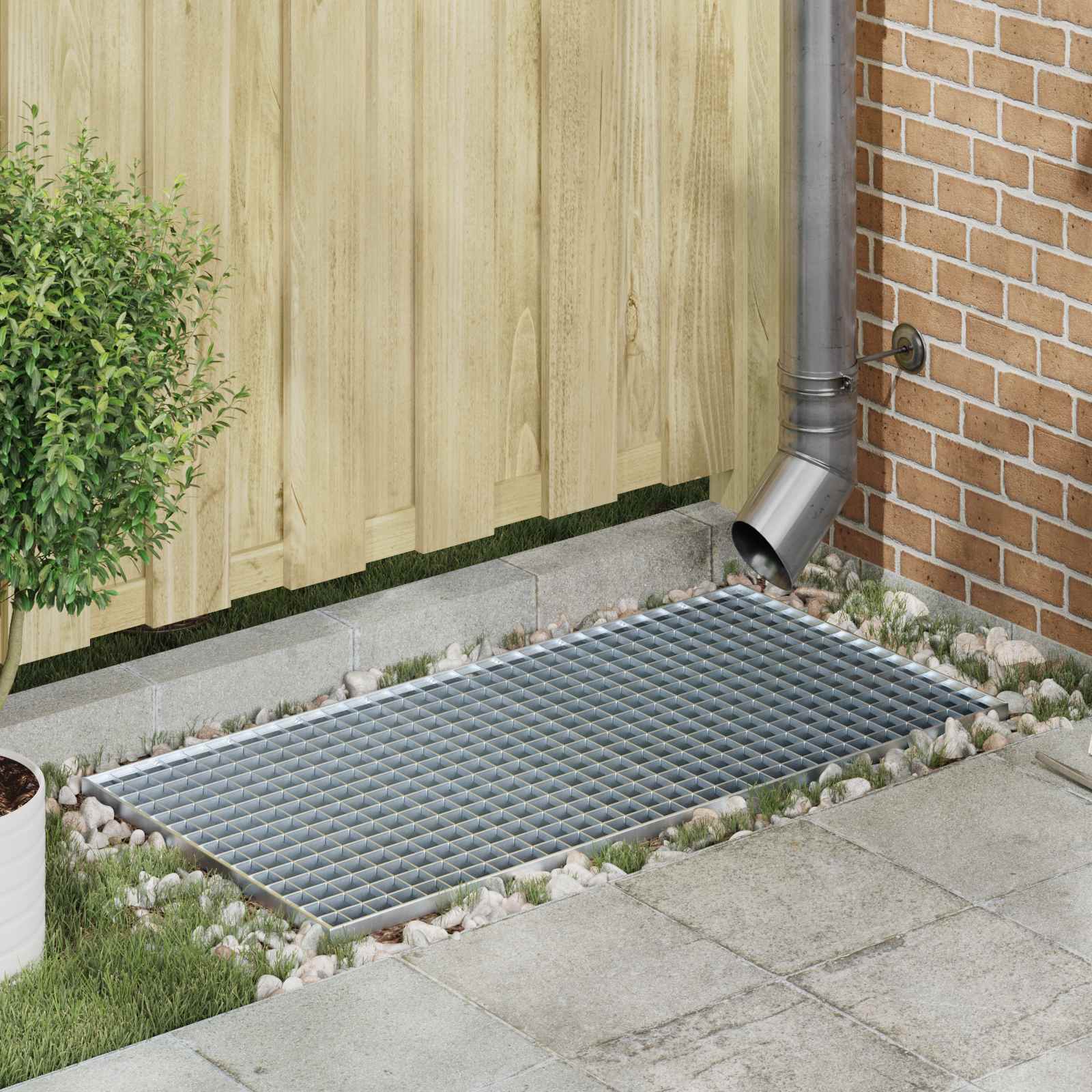 Gitter Silber 100 X 50 X 2 Cm Feuerverzinkter Stahl