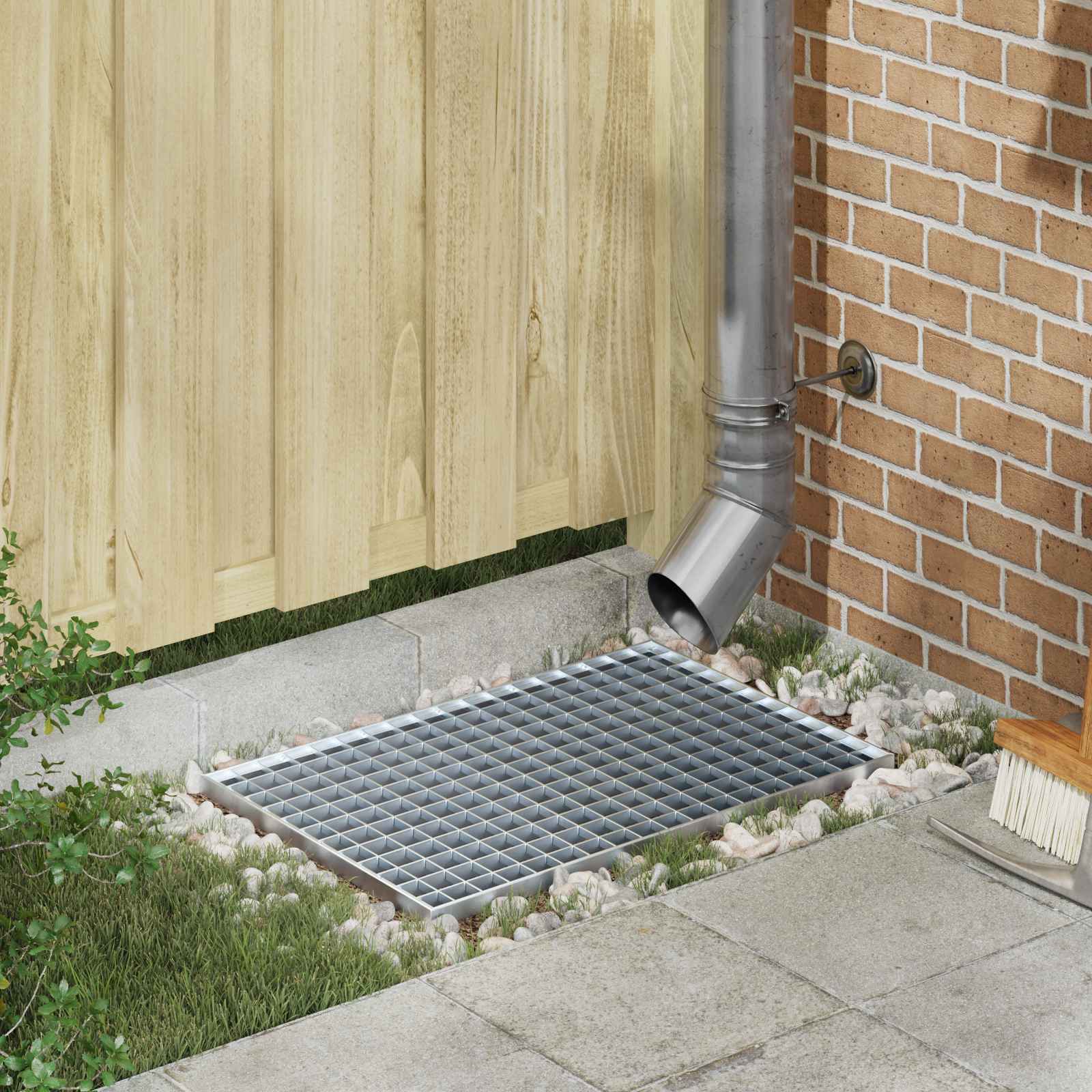 Gitter Silber 60 X 40 X 2 Cm Feuerverzinkter Stahl