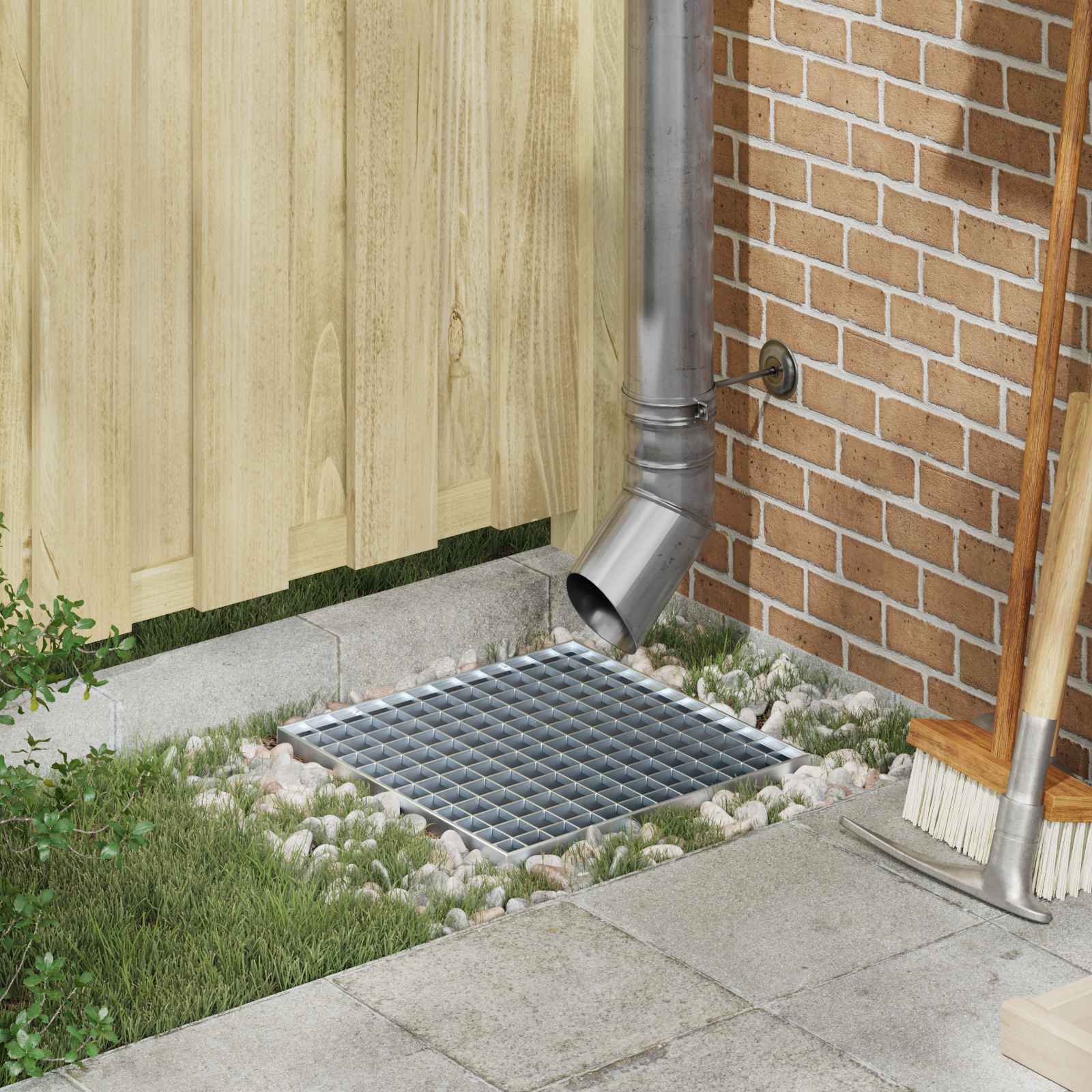 Gitter Silber 40 X 40 X 2 Cm Feuerverzinkter Stahl