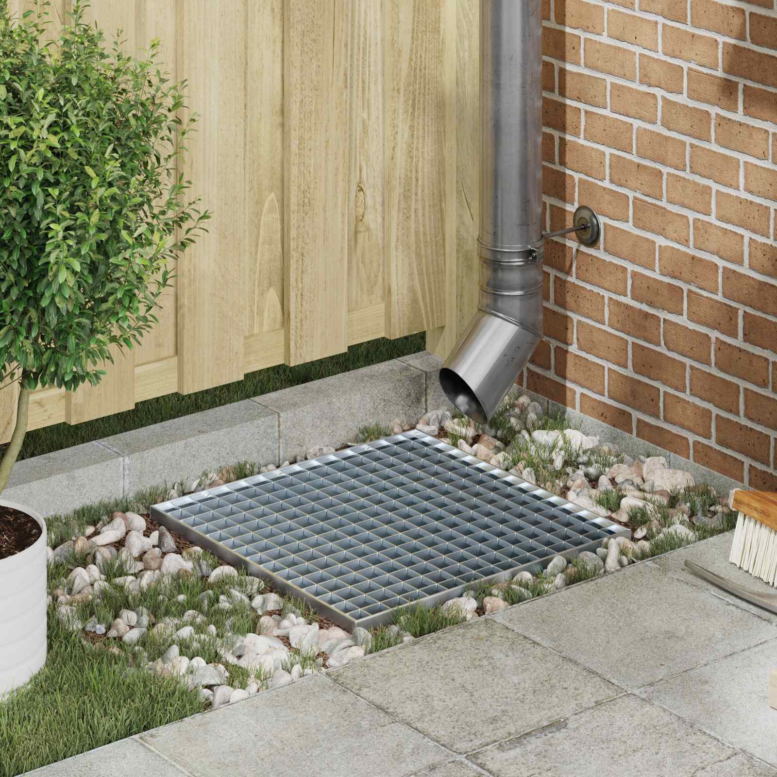 Gitter Silber 50 X 50 X 2 Cm Feuerverzinkter Stahl