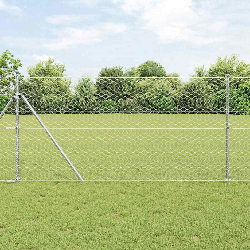 Zaunpfosten Silber 50 X 1,2 M (50 Mm Gitter) Stahl