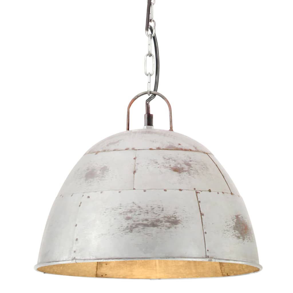 Hängelampe Vintage Industriestil 25 W Silbern Rund 31 Cm E27