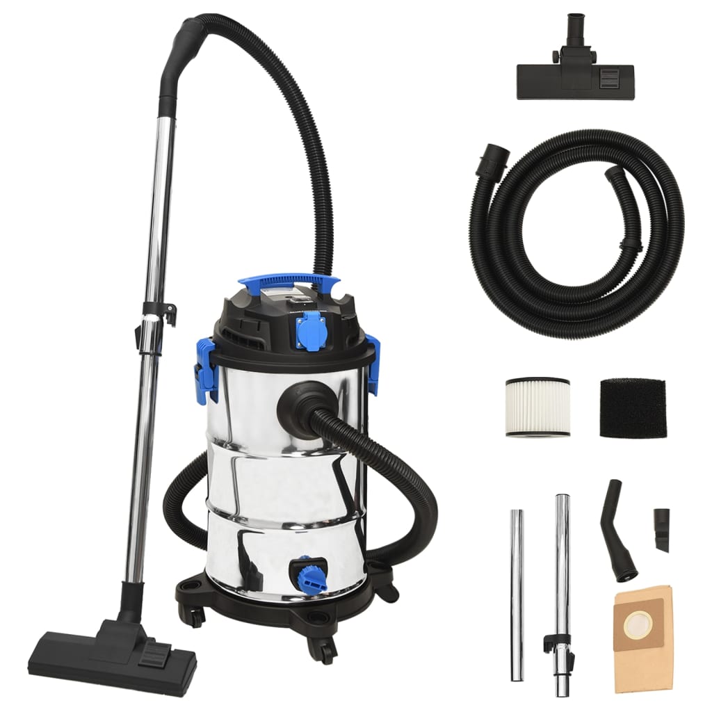 Nass- Und Trockensauger 1200 W 30 L Silbern