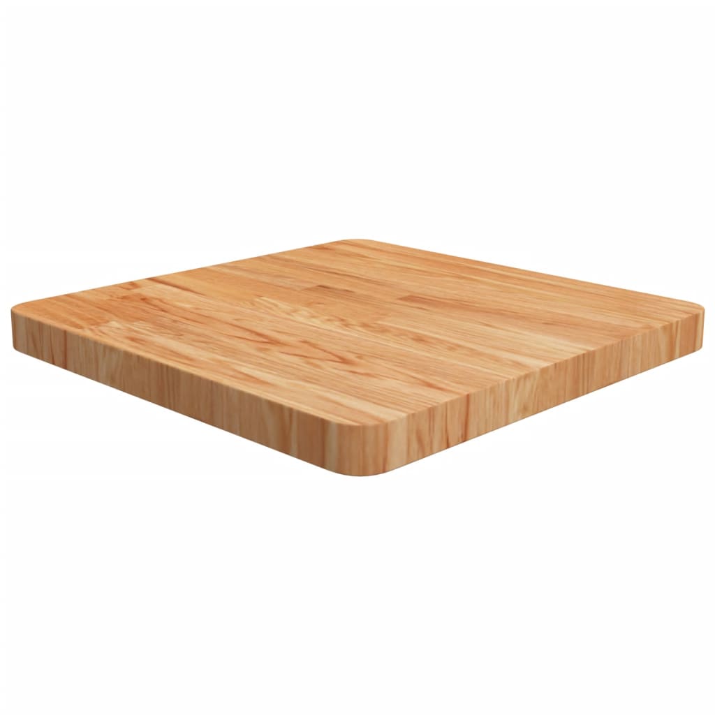 Tischplatte Quadratisch Hellbraun 50x50x4cm Behandelte Eiche