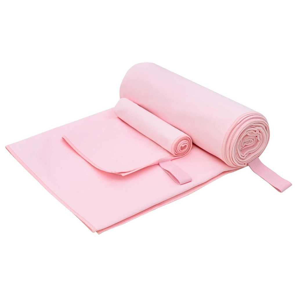 Sporthandtuch Set 2 Pcs Rosa Stoff