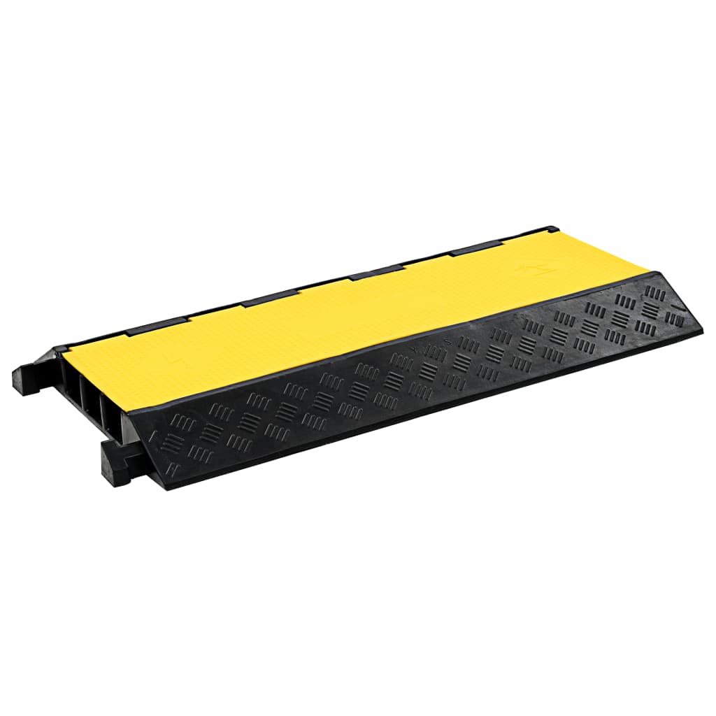 Kabelbrücke Überfahrschutz 3 Kanäle Gummi 93 Cm