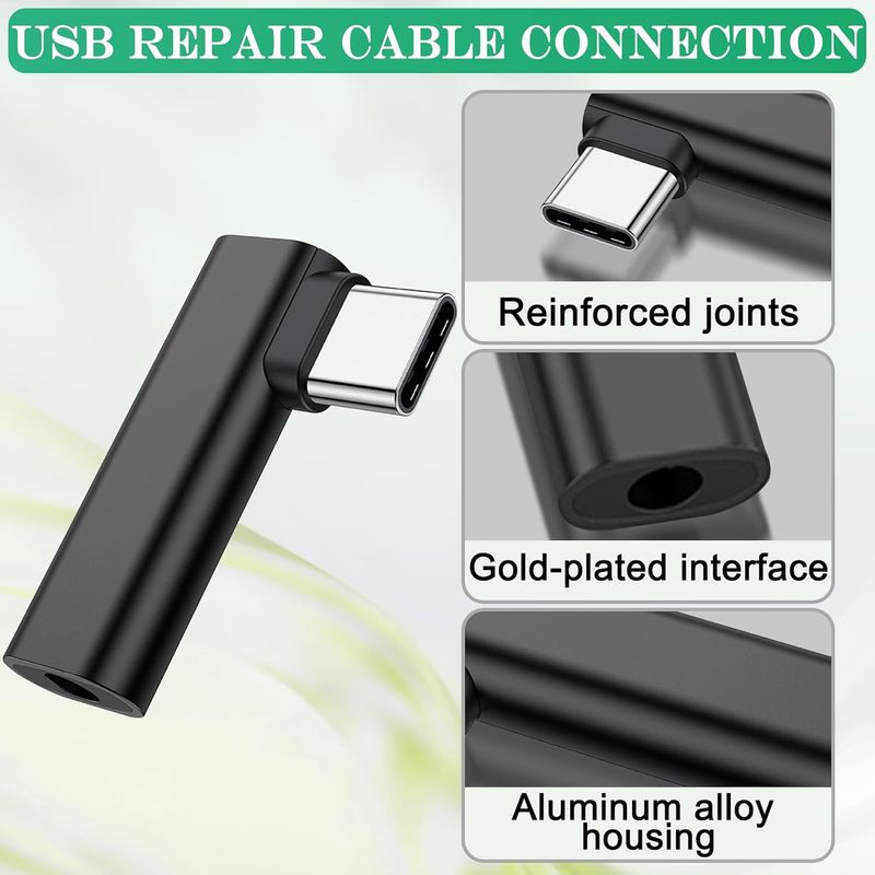 90-grad-usb-c-auf-3,5-mm-kopfhörerkabel, 90-grad-usb-c-stecker Auf 3,5-mm-buchse Aux-audio-dongle-konverter, Für Geräte Mit Usb-c-schnittstelle (a)