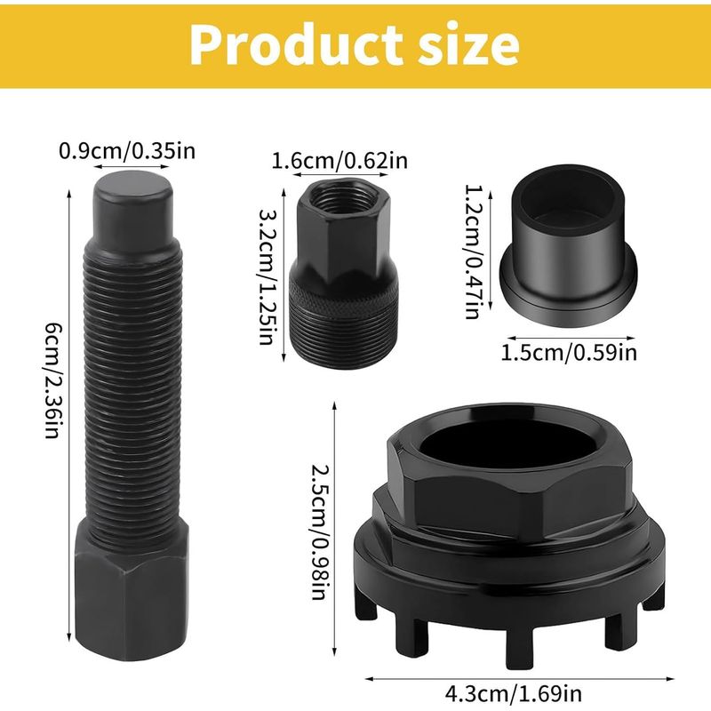 Fahrradkurbelabzieher-set, 42-mm-tretlagerwerkzeug, 8 Stufen, Innenlagerschalenabzieher, Kompakter Kurbelarmabzieher Für Mountainbikes