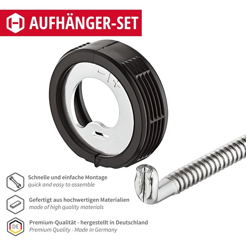 Schraubhaken, Länge: 55 Mm, 4 Edelstahl-schrankhalterungen, Verzinkter Stahl, Höhenverstellbare Schrankaufhängung, Runde Schrankhalterung Mit Schrauben