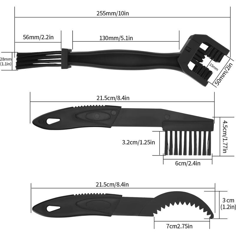 4-teiliges Motorrad-/fahrradketten-reinigungsbürsten-set, Reinigungsbürste Für Mountainbike- Und Motorradketten