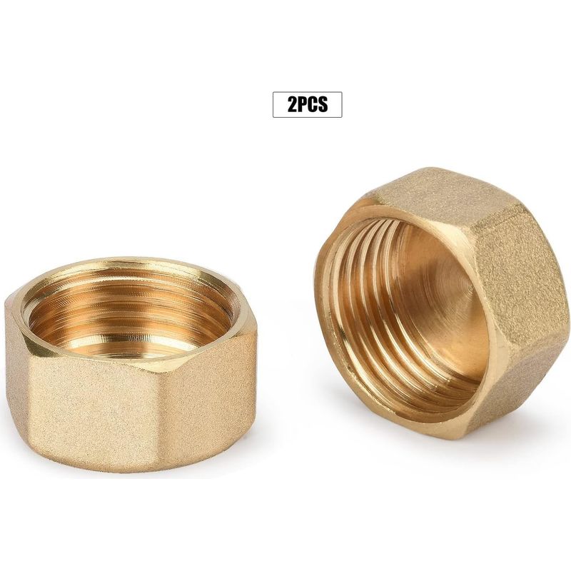 Messingstopfen, 1/2"-innengewinde-rohrkappe, Messing-sechskantfittings, Messing-blindstopfen
