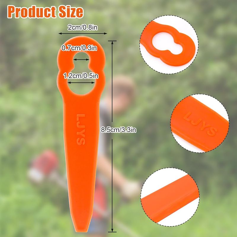 Packung Mit 80 Kunststoffklingen Für Stihl Fsa 45 Polycut 2-2 Akku-freischneider