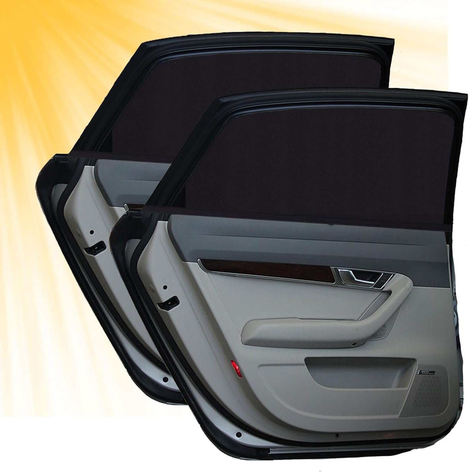 Sonnenschutz Fürs Auto, 2-teiliges Sonnenschutzset Für Kinder Und Haustiere, Uv-schutz, Moskitonetz, Universalgröße Für Die Meisten Autos