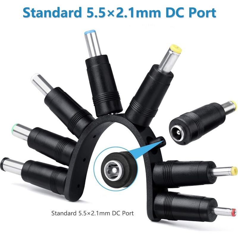 Usb-zu-dc-kabel, 5v Dc 5,5 X 2,1mm Klinkenstecker, Universal-ladekabel Mit 8 Dc-adapteranschlüssen Für Router, Mini-ventilator, Lautsprecher Und Weitere Geräte