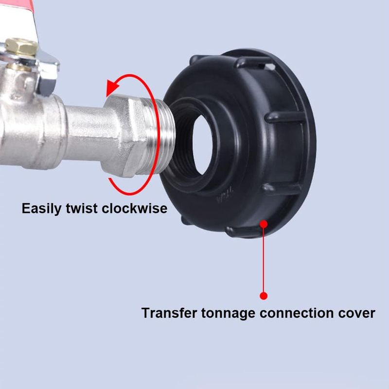 Zubehör Für Ibc-container, 1/2"-wassertankadapter, Wasserhahnanschluss Aus Aluminiumlegierung Für 1000-liter-ibc-badewanne
