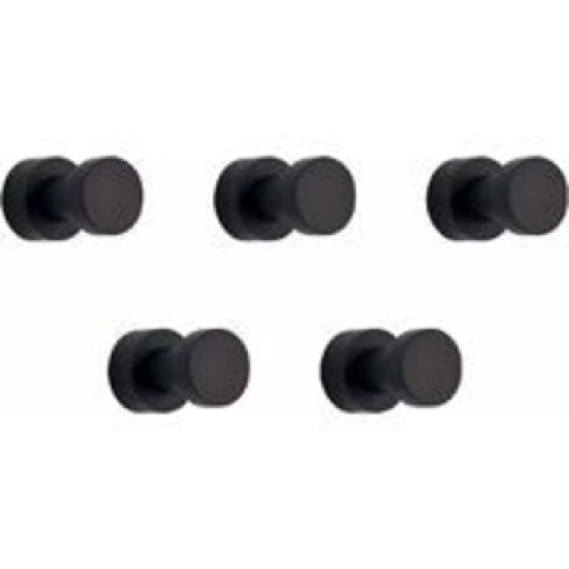 Wandhaken, Handtuchhaken Für Badezimmer, Küche, Tür, Schrank Und Garderobe, 5er-pack, Messing (schwarz)