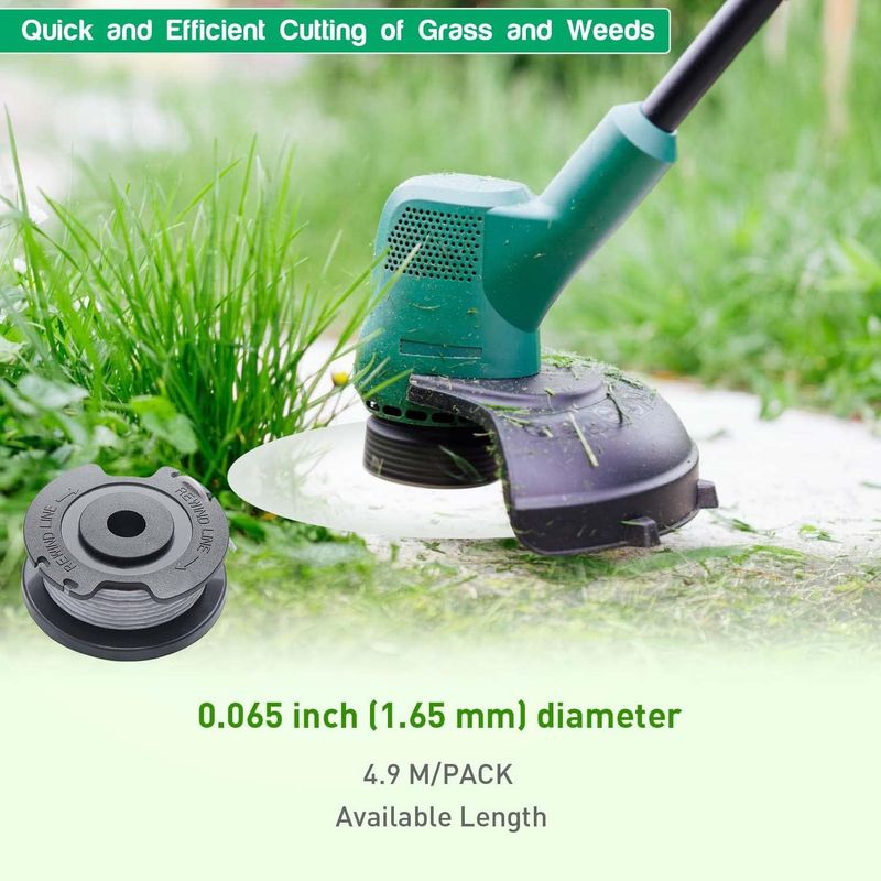 11er-packung Schneidfadenspulen Für Bosch Easygrasscut Rasentrimmer, 4,9 M Faden Mit 1,6 Mm Durchmesser F016800569 (10 Spulen Rasentrimmerfaden, 1 Abdeckung)