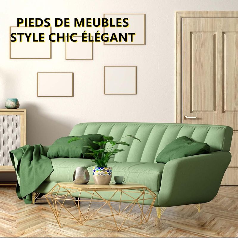 Goldene Metall-möbelbeine, Moderne Und Elegante Ersatzbeine Für Sofas, Couchtische (18 Cm), Tv-möbel Und Badezimmerschränke, Inklusive Schrauben, Bodenschonern Und Rutschfester Unterseite.