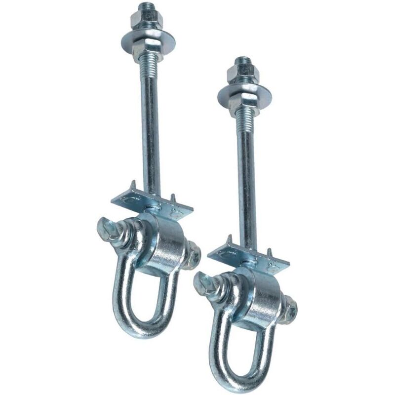 Set Mit 2 Sicherheits-schaukelhaken, Mit Sicherungsring, M12 X 124 Mm, Für Holzstärken Bis Ca. 120 Mm