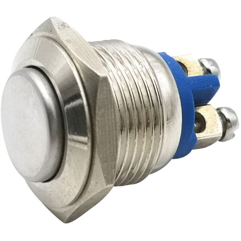 Momentaner Drucktaster, Edelstahlgehäuse, Passend Für Eine 16-mm-5/8"-bohrung – Silber