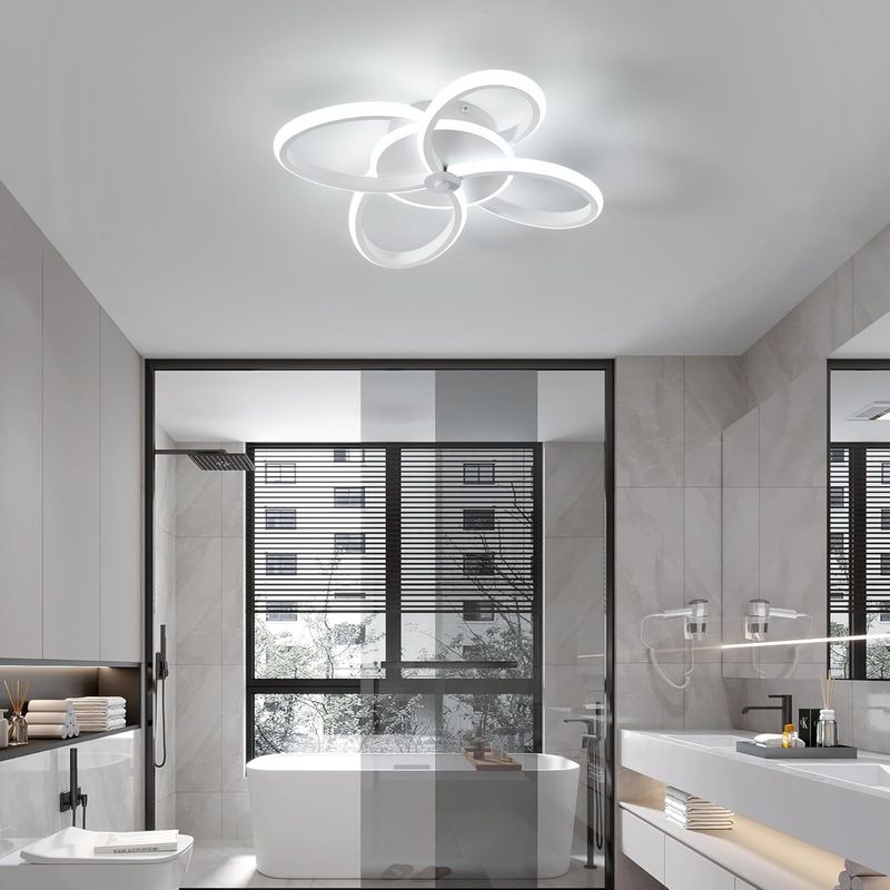 Moderne Led-deckenleuchte (32 W, 3400 Lm), Acryl-deckenleuchte, Kronleuchter Für Flur, Schlafzimmer, Badezimmer, Küche, Wohnzimmer, Haus, Veranda, Kaltweiß (6000 K)