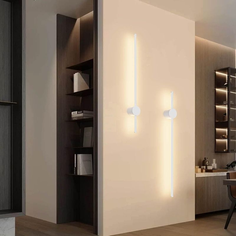 Lange Led-wandleuchte Für Den Innenbereich, Moderne Wandleuchte, Ip65-außenwandleuchte, Für Schlafzimmer/wohnzimmer/garten, 24 W/81 Cm, Aluminium, Warmweiß (3000 K), Weiß