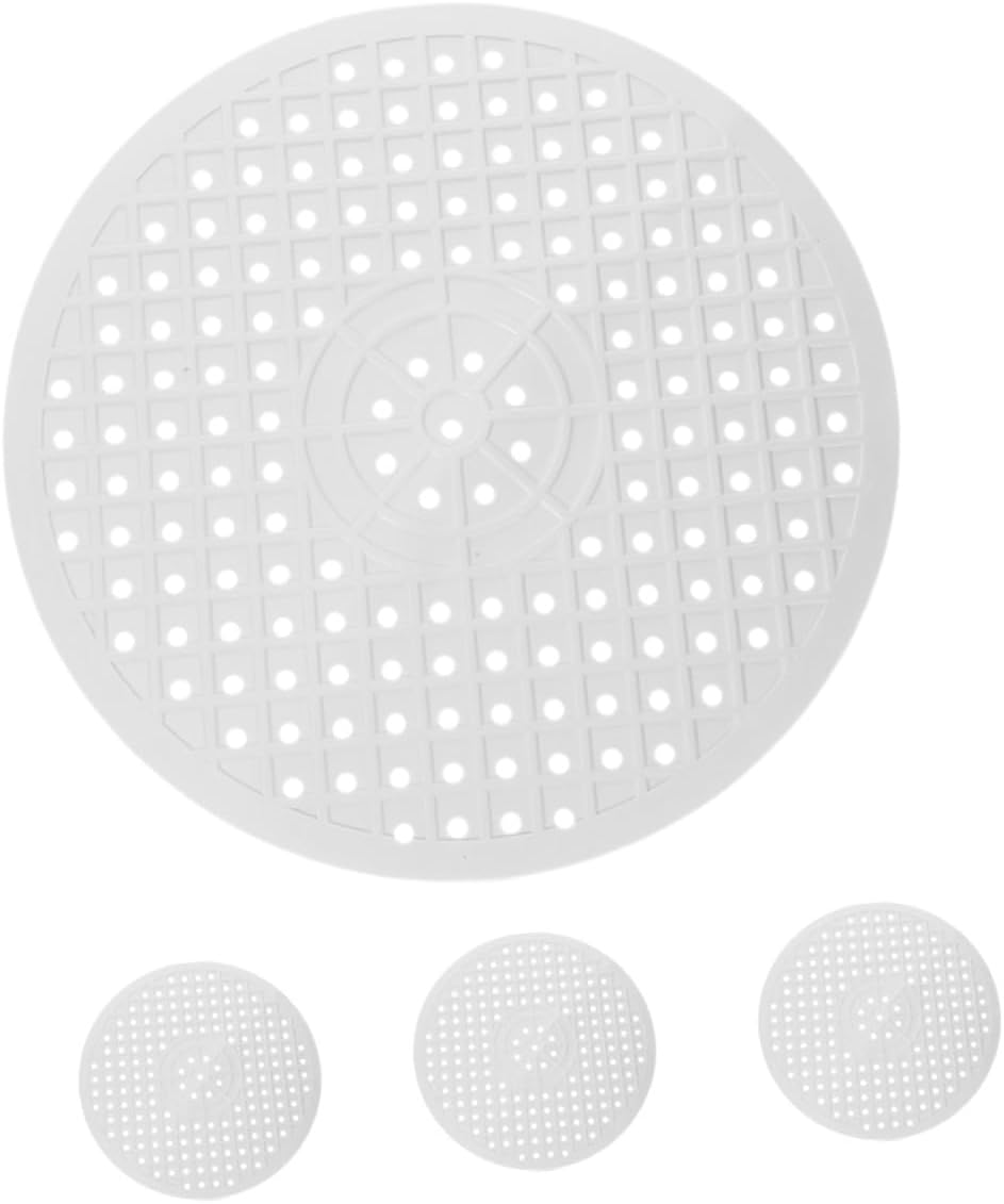 Set Mit 4 Runden Spülbeckenmatten Aus Gummi, Spülbeckenschutz Mit Guter Wasserableitung Für Geschirr (31 X 31 Cm)