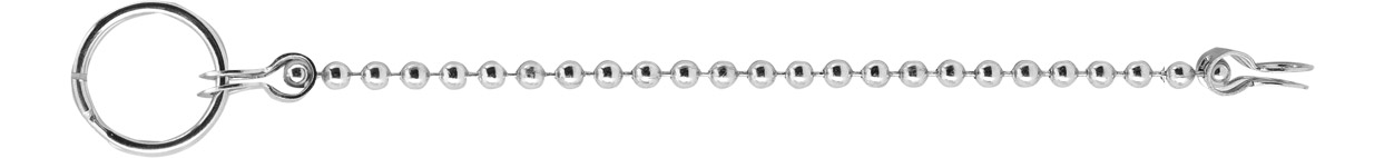 Stedo Kugelkettengarn. 30 Cm, 3,2 Mm, Ms Verchr., 1 Ring Mont.