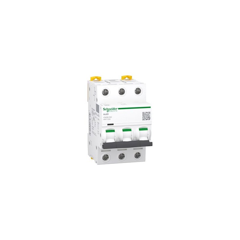 Schneider A9f77350 Acti9 Ic60n – Leistungsschalter – 3-polig – 50 A – C-charakteristik – 400 V Ac – 6000 A/10 Ka