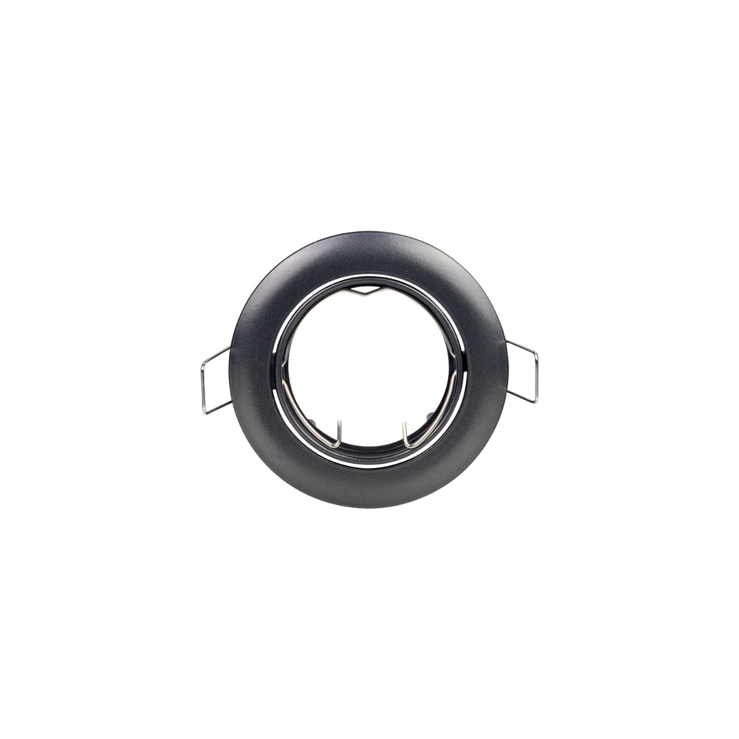 Verstellbare Runde Einbaulampenfassung Gu10, Schutzart Ip20, Graphit, Ø 8,2 X 2,5 Cm, Secom