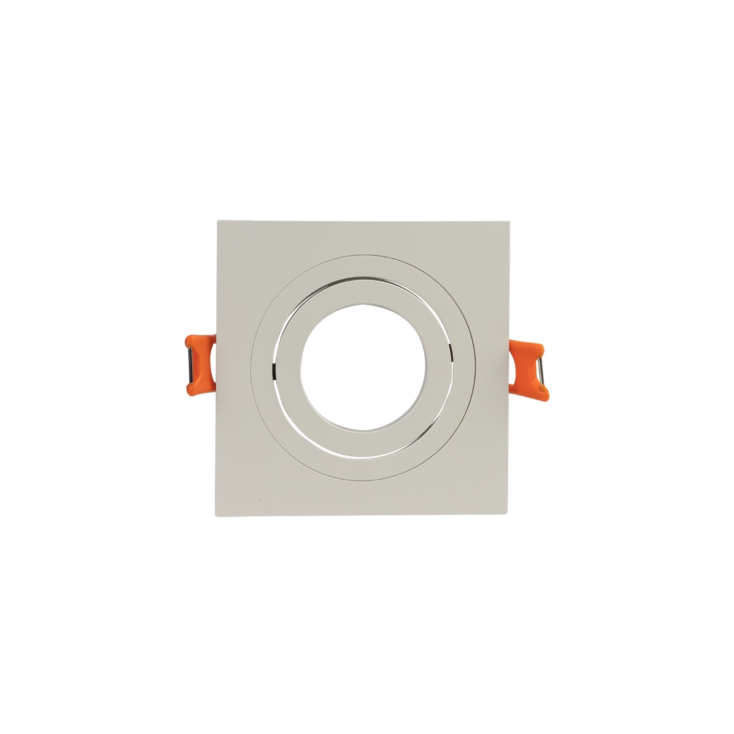 Verstellbare Quadratische Einbaulampenfassung Gu5.3, Schutzart Ip20, Weiß, 9,2 X 9,2 X 2,5 Cm, Secom