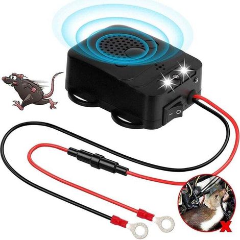 Ultraschall-autoabwehrgerät – Ultraschallfrequenz 12 Khz – 25 Khz – Anschluss An Eine 12-v-autobatterie – Schutz Vor Mardern – Tierabwehr – Mit 3 Blinkenden Leds [energieklasse]