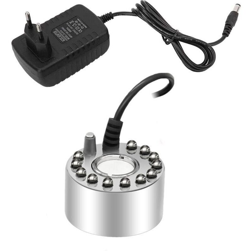 12 Led-innenraum-nebelzerstäuber Für Springbrunnen, Kleine Teiche, Luftbefeuchter - Perfekt Für Wasserspiele, Teiche, Halloween- Und Weihnachtsdekorationen (silber)