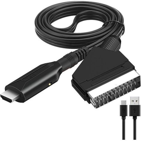 Scart-zu-hdmi-konverter, Scart-zu-hdmi-konverterkabel, Scart-zu-hdmi-adapter Für Fernseher, Scart Zu Hdmi, Für Full-hd-fernseher (720p/1080p)