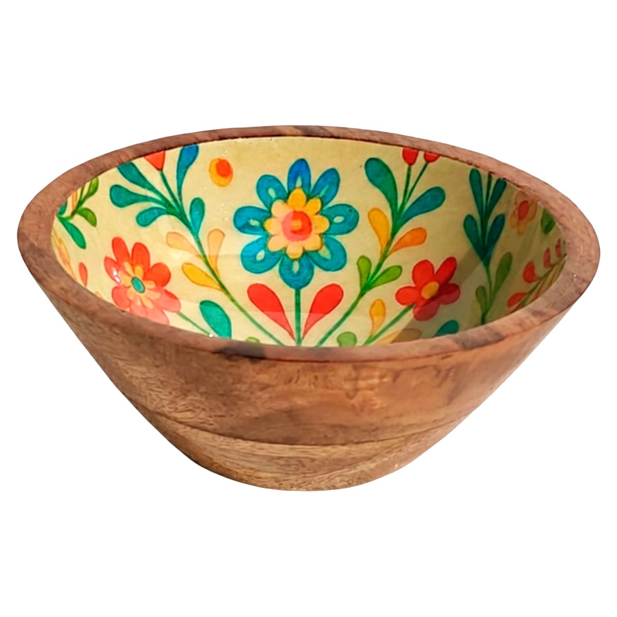 Blumenschale Aus Holz Und Kunstharz S - Farbenfrohe Heimdekoration