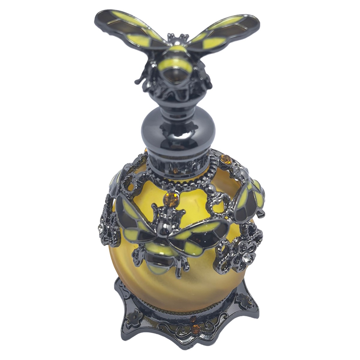 Parfümflasche Aus Metall Und Glas Mit Bienenmotiv