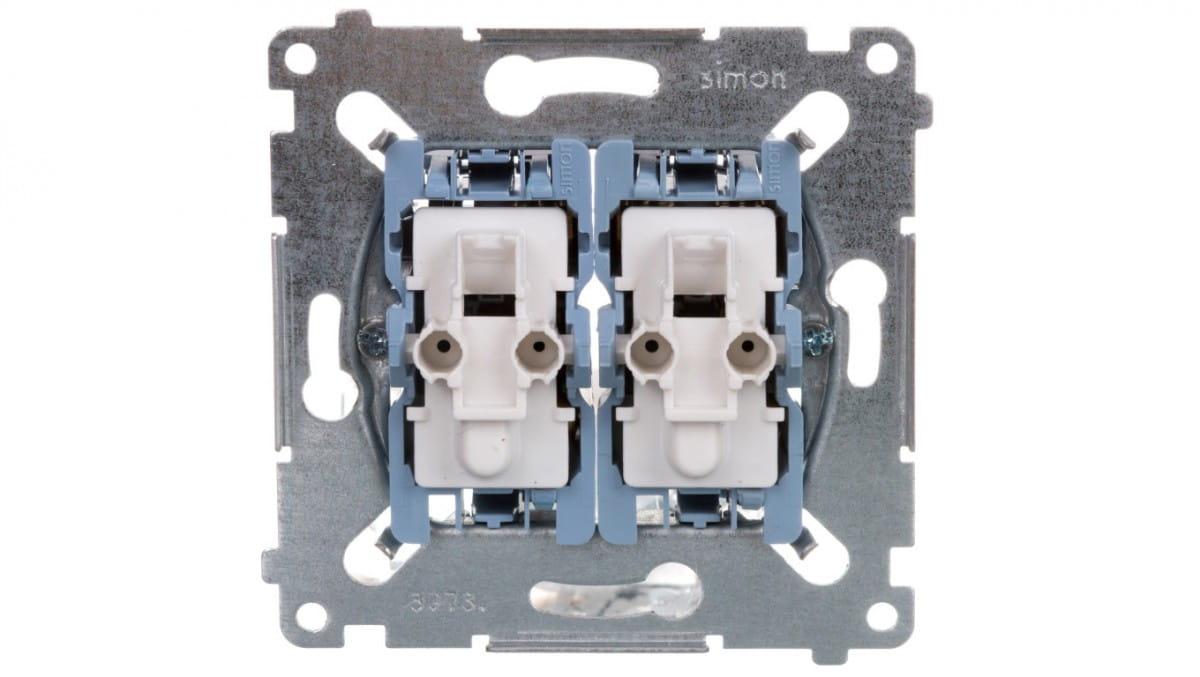 Simon 54 Treppenhausschalter Und Druckknopf, 10ax 250v Mechanismus, Schnellverbinder, Sw6p1m