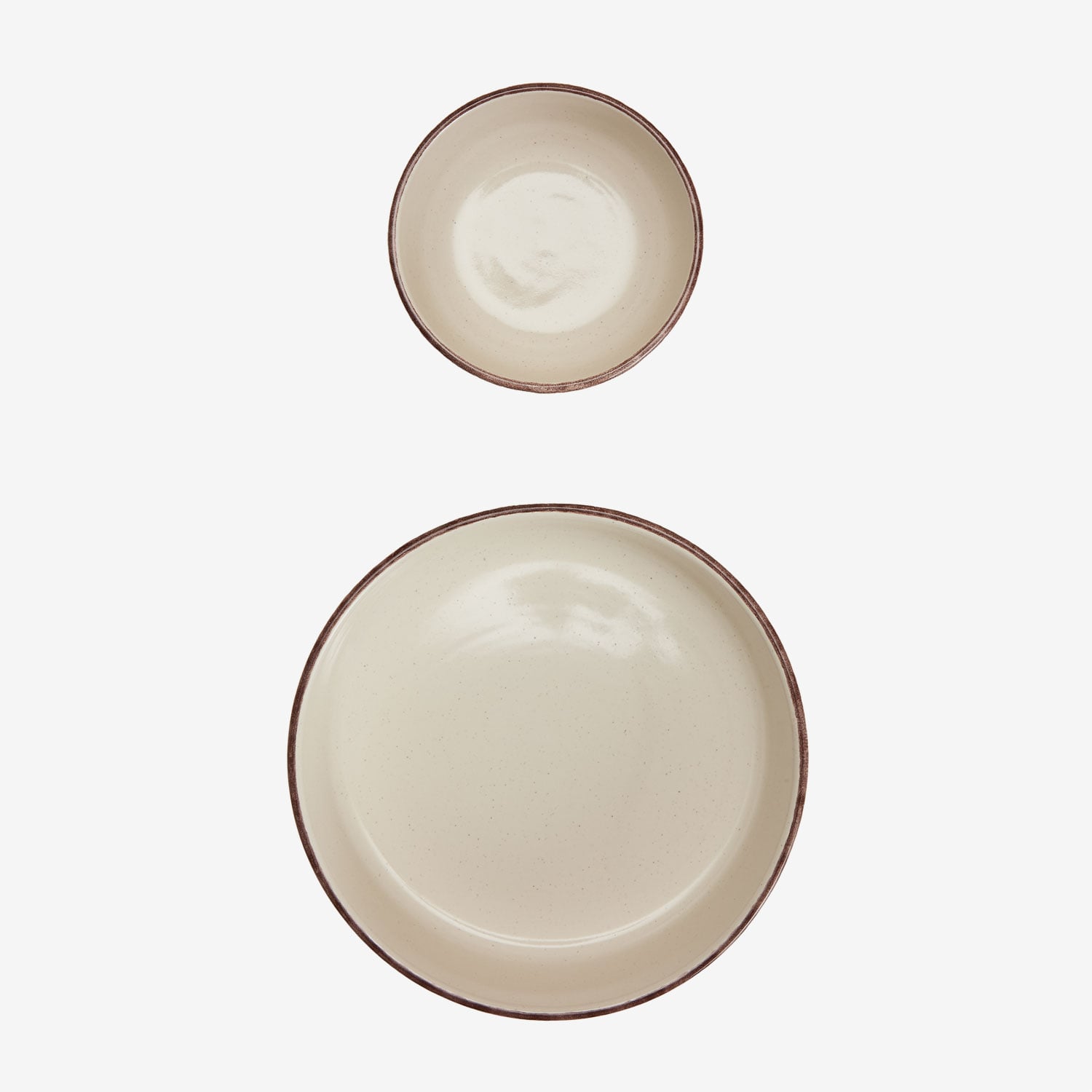 Sklum Set Aus 2 Schalen Aus Steingut Ronilena Tapioka Beige - Braun